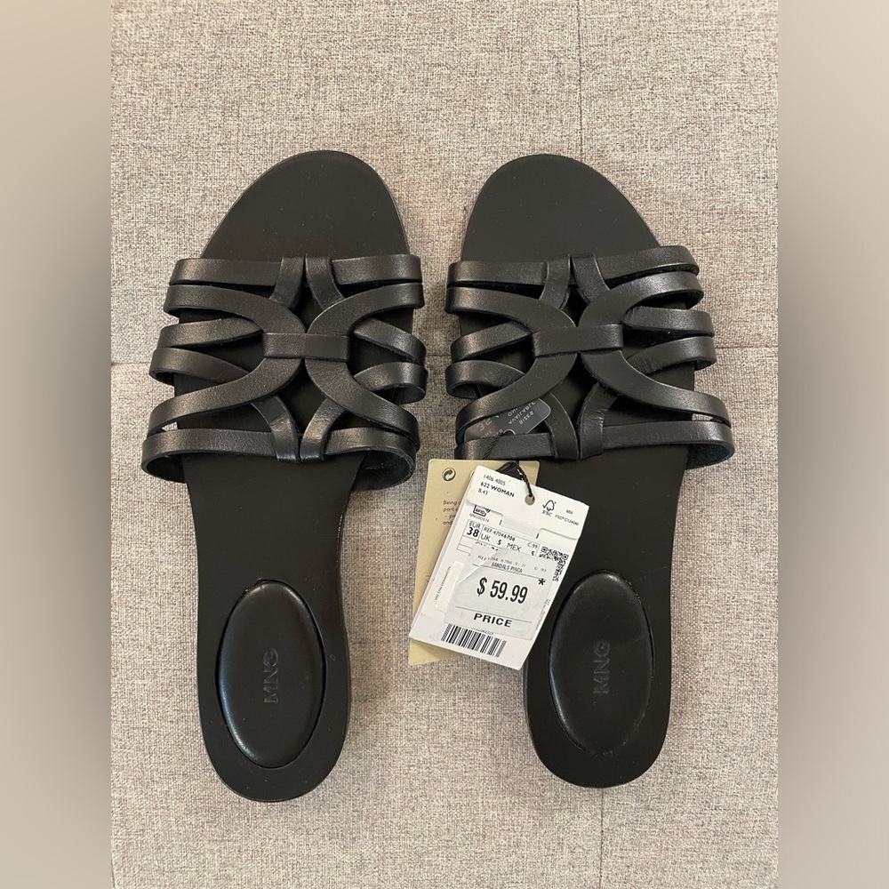 Mango new leather sandals